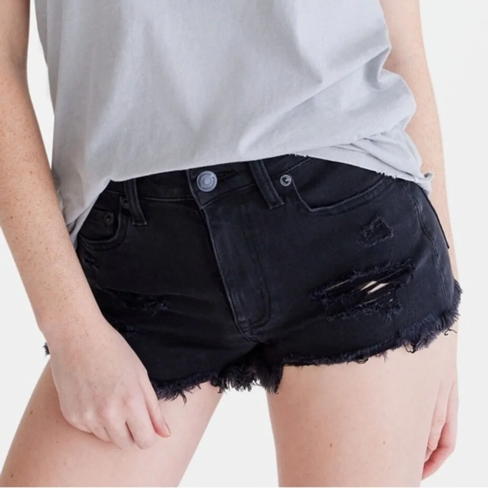NWT Aeropostale • High Rise Denim Black Shorts